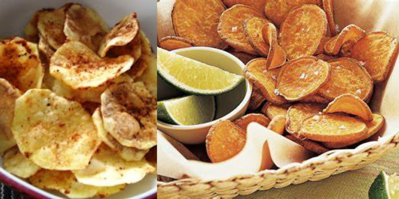 Chips de batata-doce assada no forno com orégano e limão, super prática e fácil